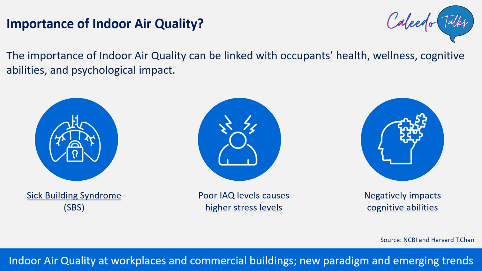 Indoor Air Quality (IAQ) and Indoor Air Pollution (IAP) – health impact of the most critical pollutants
